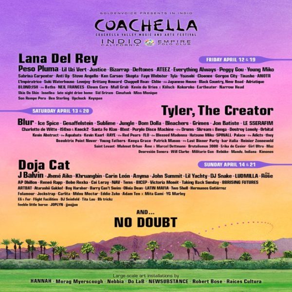 Coachella Announces 2024 Lineup Featuring Lana Del Rey, Doja Cat, Tyler ...