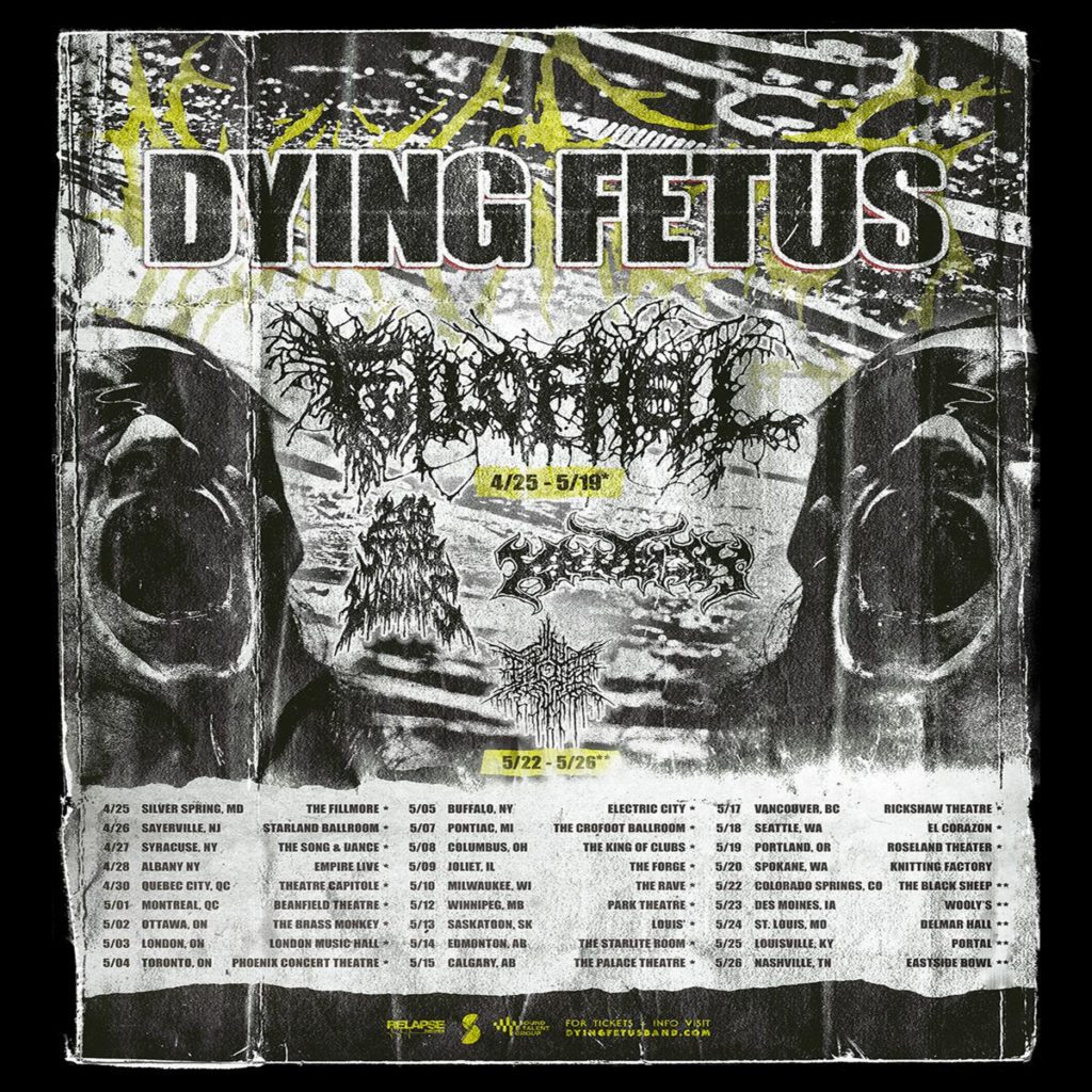 Dying Fetus Announces Spring 2024 Tour Dates With Full Of Hell mxdwn