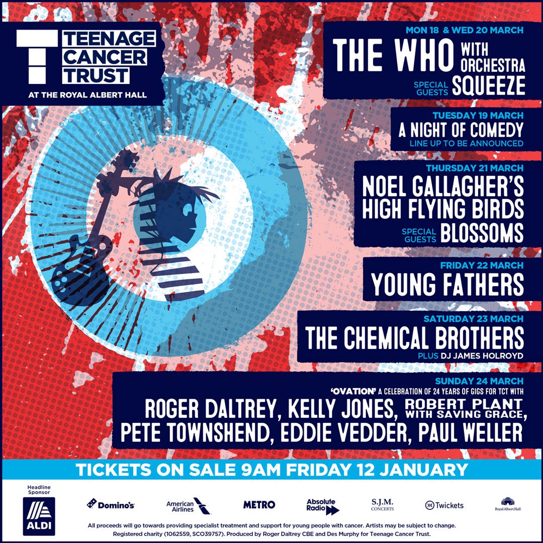 Teenage Cancer Announces 2024 Lineup Featuring Eddie Vedder Noel   Teenage Cancer 2024 