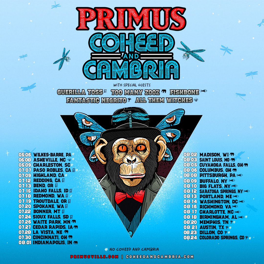Primus & Coheed and Cambria Announce Summer 2024 CoHeadlining U.S