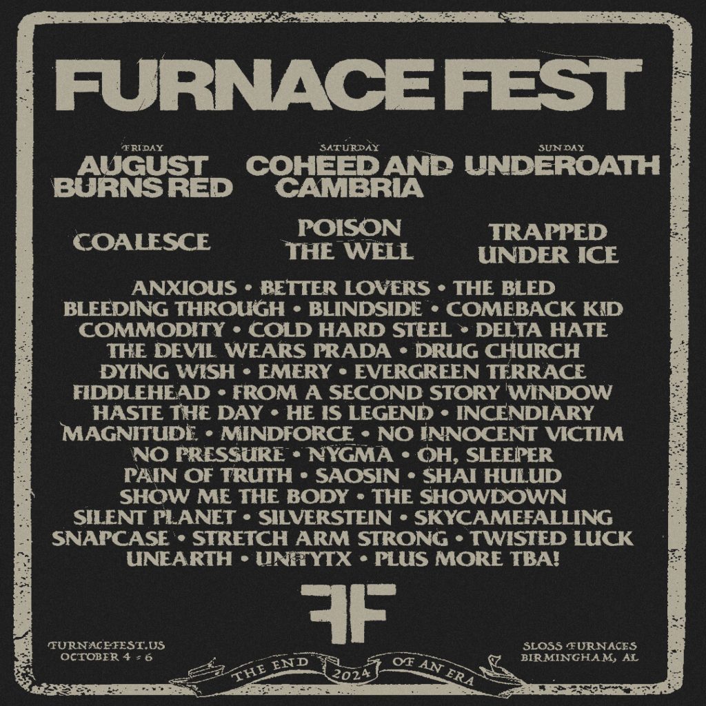 Furnace Fest Announces 2024 Lineup Featuring Better Lovers, Coheed