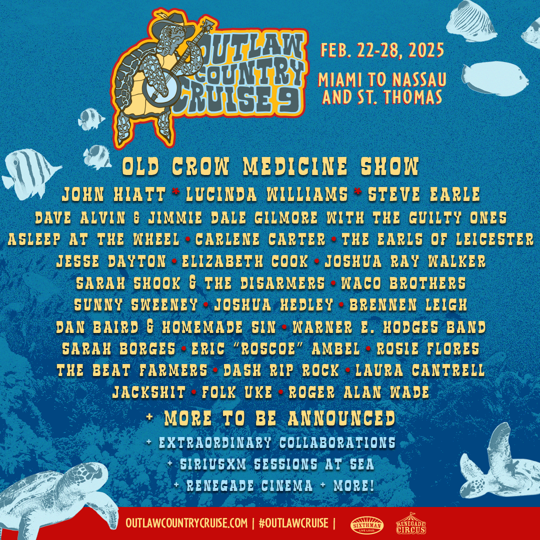 Outlaw Country Cruise Announces 2025 Lineup Featuring Old Crow Medicine