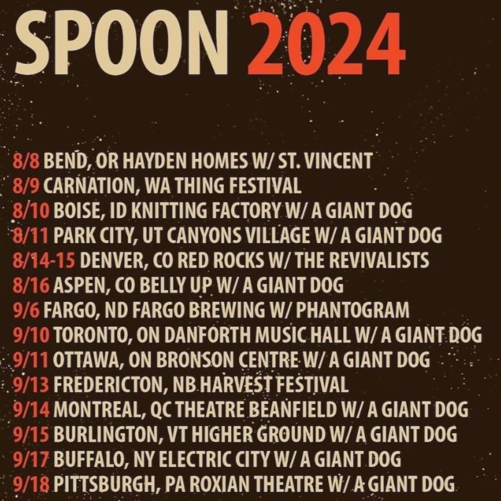 Spoon Announce Summer 2024 North American Tour Dates mxdwn Music