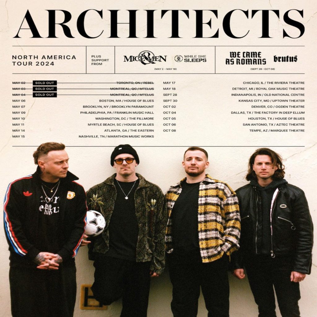 Architects Announce Fall 2024 U.S. Tour Dates, Team Up With Jordan Fish