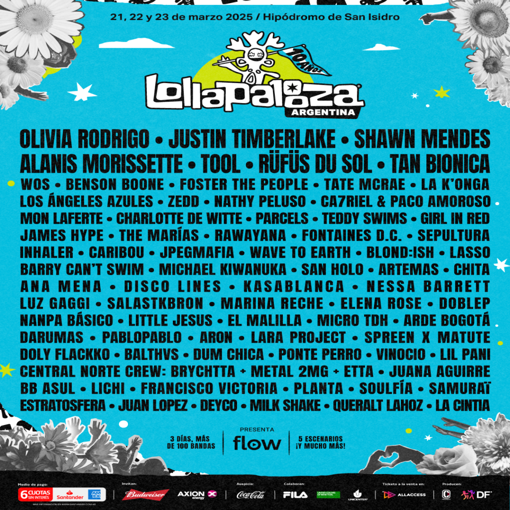 Lollapalooza Argentina Announce 2025 Lineup Featuring Olivia Rodrigo