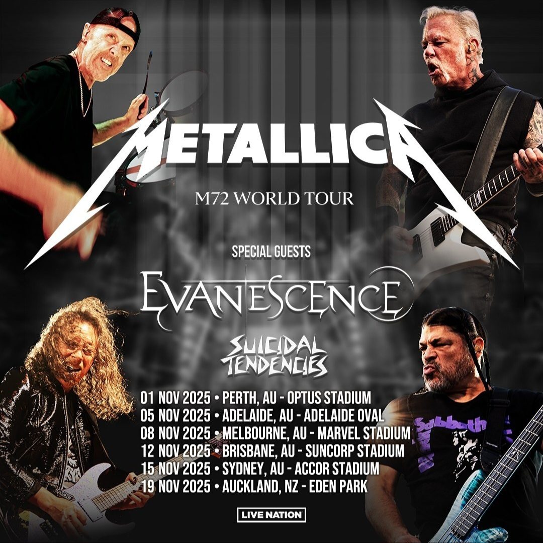 Metallica Announces Fall 2025 Australia & New Zealand Tour Dates