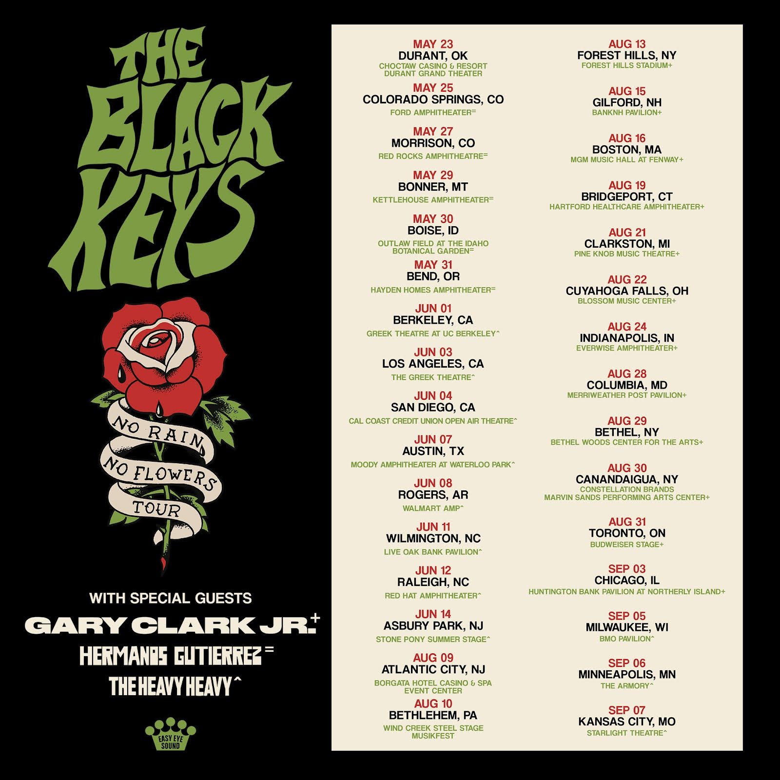 The Black Keys Announce Summer 2025 North American Tour Dates With Gary ...