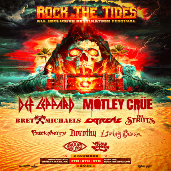 Rock The Tides Announce 2025 Lineup Featuring Motley Crue, Def Leppard, Living Colour & More