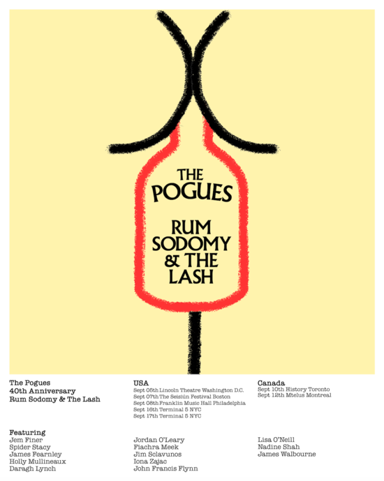 The Pogues are celebrating their 40th Anniversary September 16th & 17th at Terminal 5
