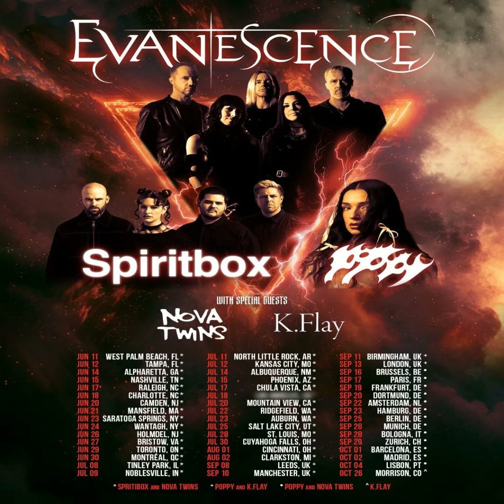 Evanescence Announces Summer 2026 North American Tour Dates With Evanescence 2026 Tour Flyer 1024x1024 