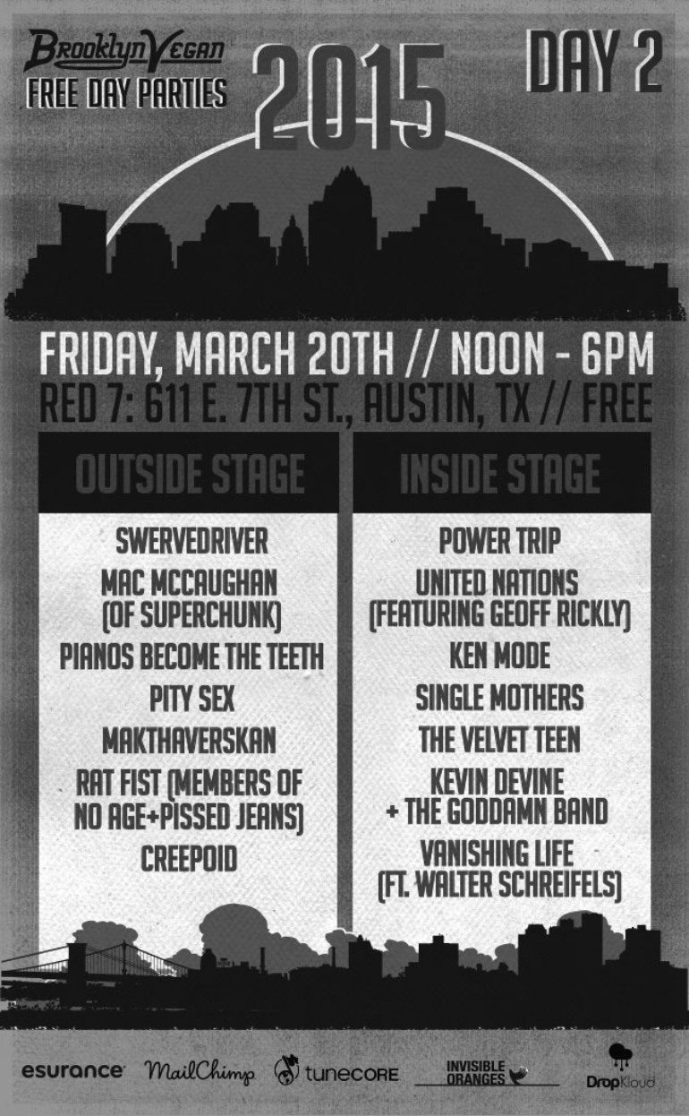 BrooklynVegan SXSW 2015 Friday Day Party Announced