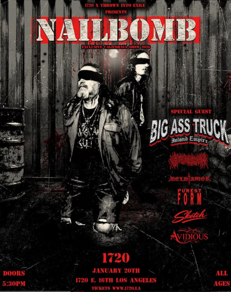 Nailbomb Exclusive SoCal Show At 1720 on Jan. 20