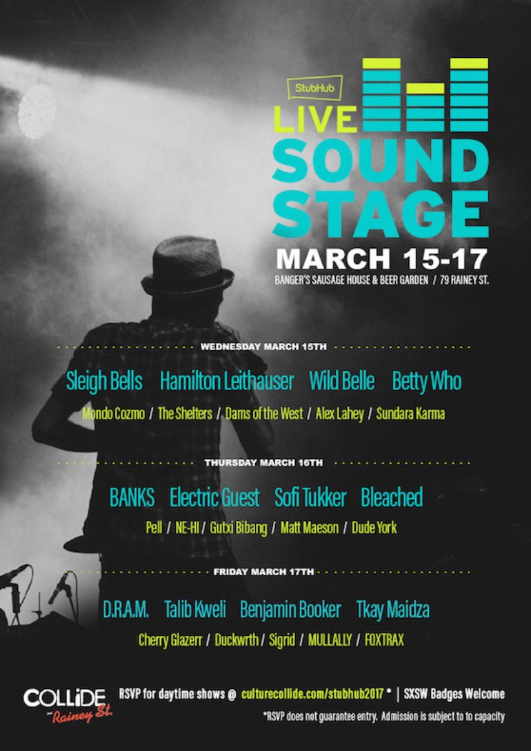 StubHub Live: The Sound Stage at SXSW 2017 Party Announced