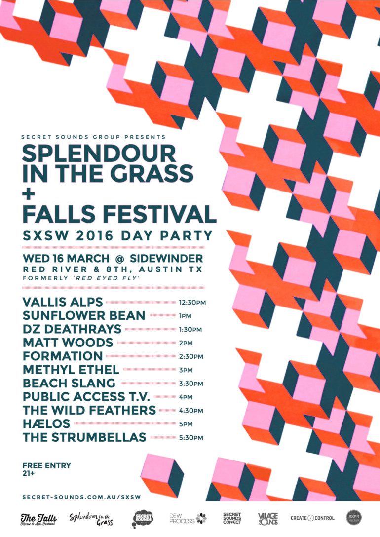 Splendour in the Grass and Falls Music and Arts Festival SXSW 2016 Day Party Announced