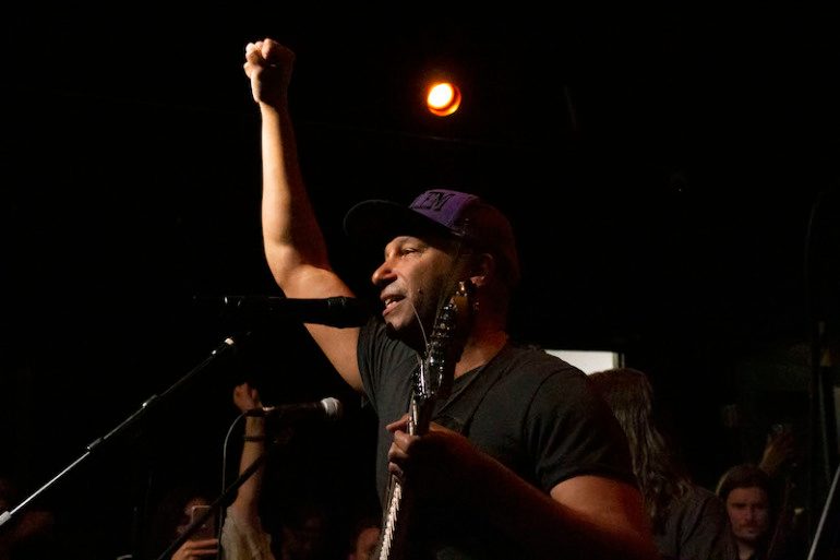 Rage Against The Machine’s Tom Morello Performs At Reopening Of Sole Unionized Strip Club In U.S.