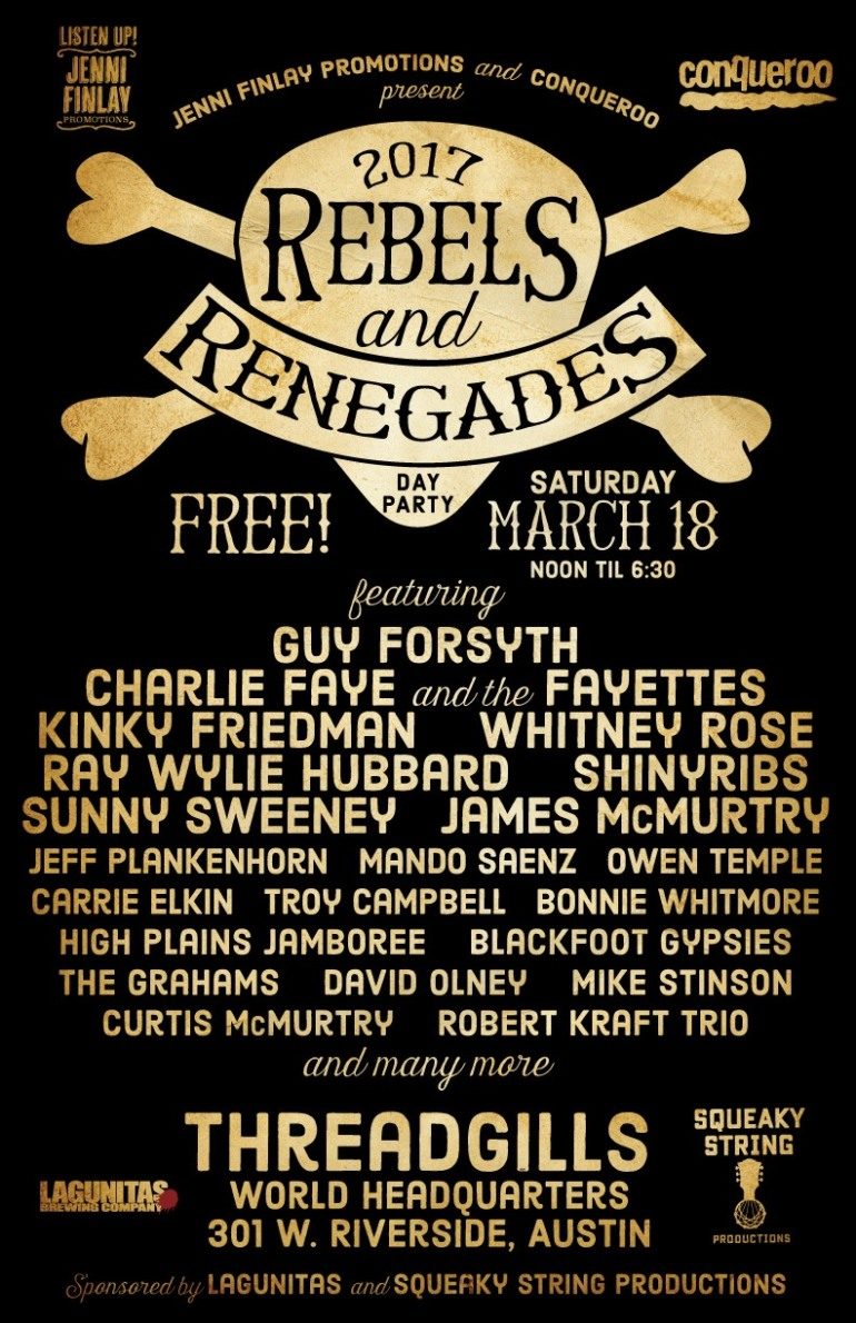 Jenni Finlay and Conqueroo present Rebels and Renegades SXSW 2017 Party Announced